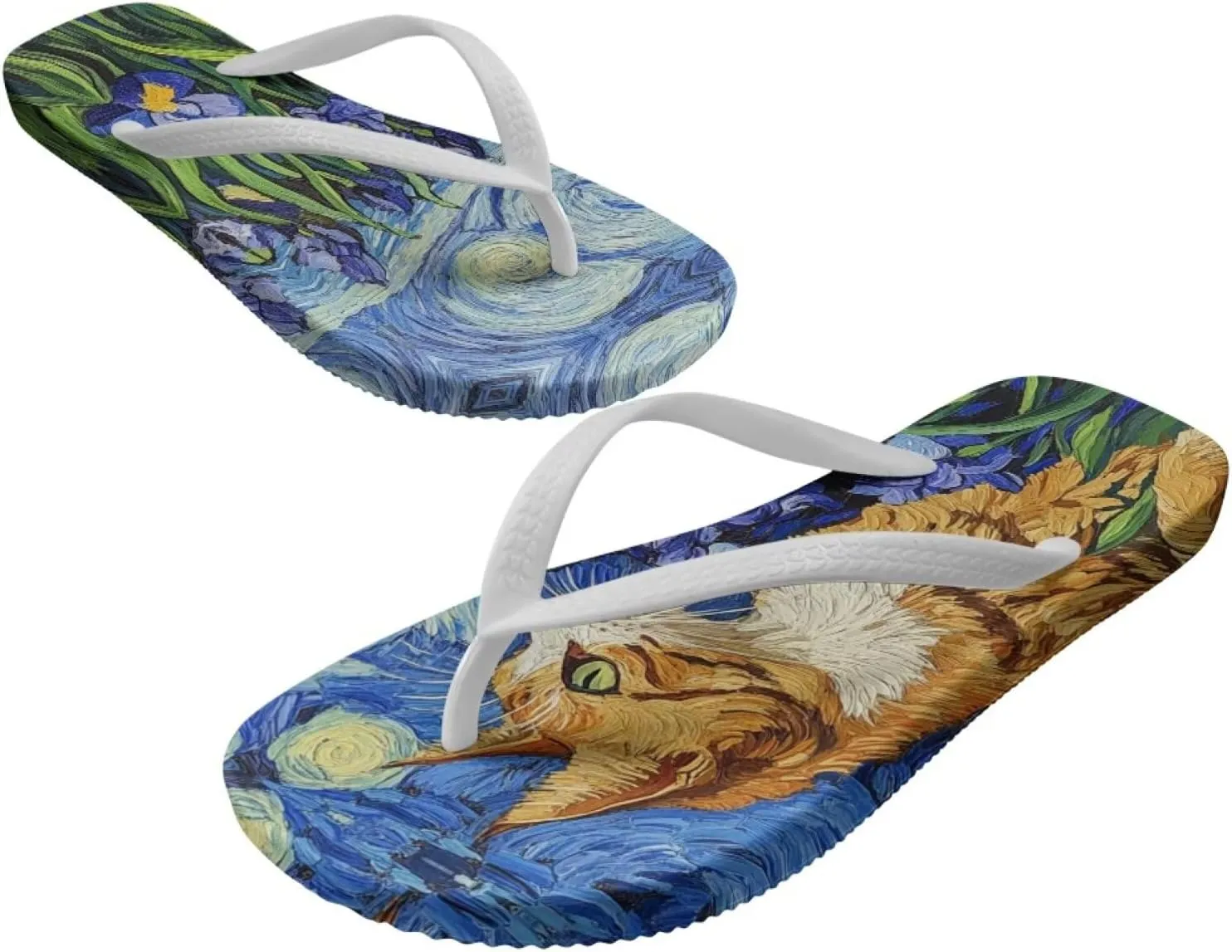 Cat Sandals Womens Flip Flops Soft Yoga Mat Walking Thong Slippers Girls Dog Slip On Beach Cute Shower Shoe