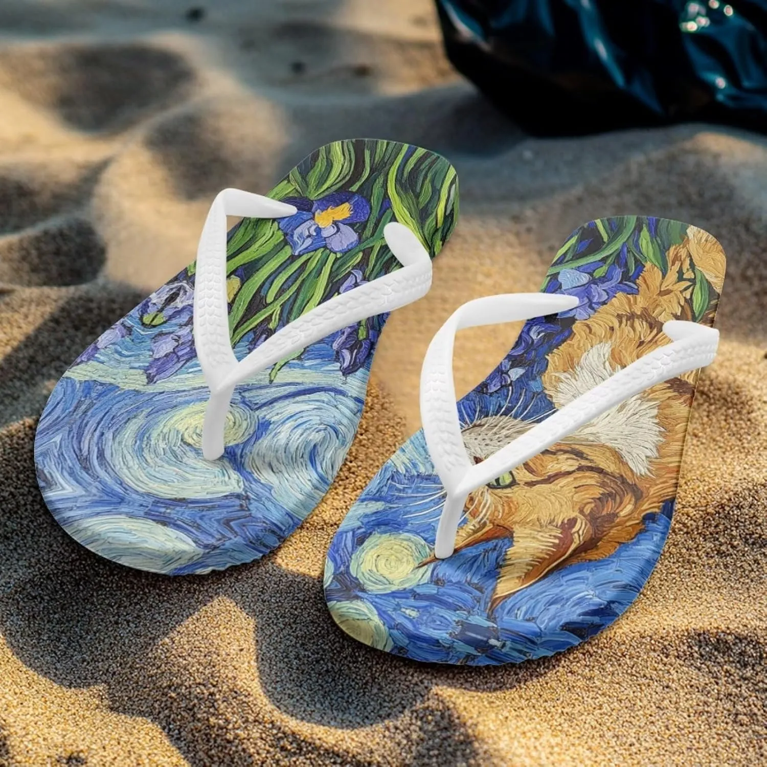 Cat Sandals Womens Flip Flops Soft Yoga Mat Walking Thong Slippers Girls Dog Slip On Beach Cute Shower Shoe