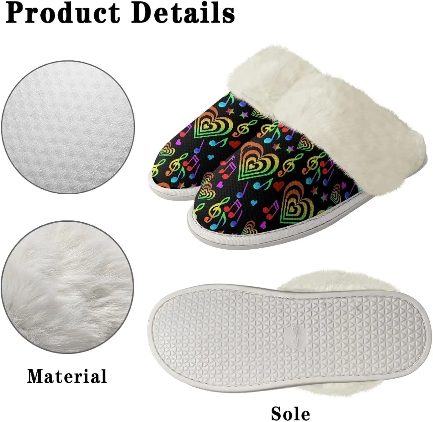 chaqlin Fuzzy Slipper with Fur Edge for Women Men Wide Indoor Outdoor Slip Sole Flannel Feet Slippers Lightweight Warm Winter Fur Fluffy Bedroom Shoes