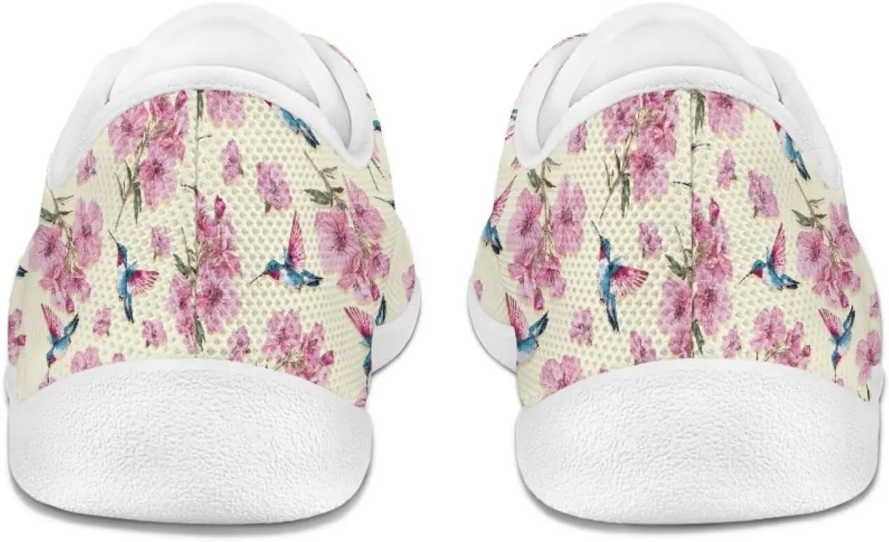 chaqlin Hummingbird Flats Shoes Women Dressy Comfortable Lace Up Sneaker Non Slip Casual Walking Running Tennis Shoe