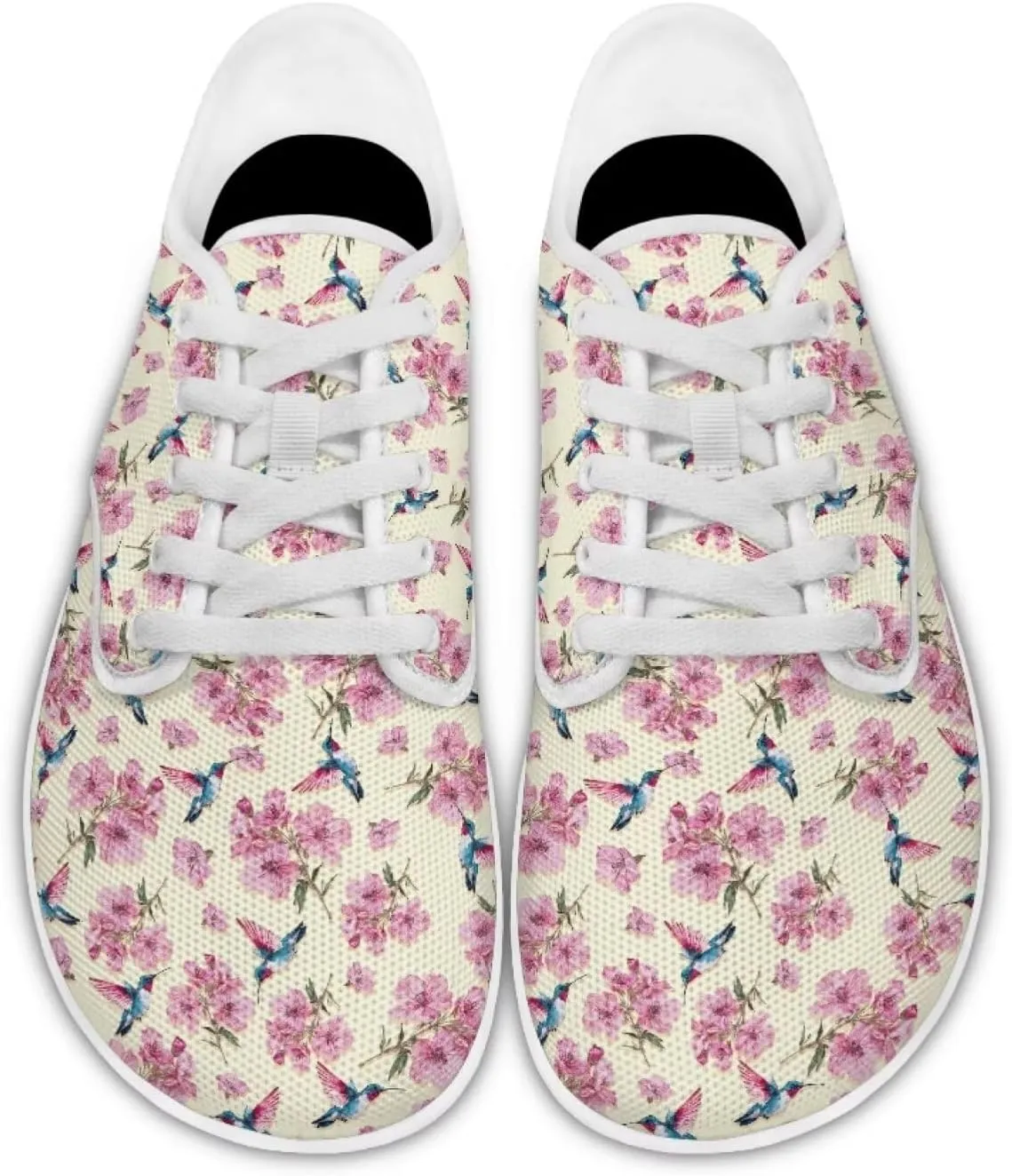 chaqlin Hummingbird Flats Shoes Women Dressy Comfortable Lace Up Sneaker Non Slip Casual Walking Running Tennis Shoe