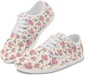 chaqlin Hummingbird Flats Shoes Women Dressy Comfortable Lace Up Sneaker Non Slip Casual Walking Running Tennis Shoe