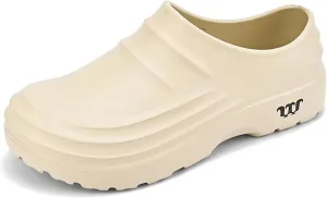 Chef Shoes for Men Women,Oil Resistant Waterproof Arch Support Clogs,Lightweight Breathable Kitchen Shoes Wide Toe Box Beach Slippers,Quick Dry Slip-on Garden Clogs with Removable Cushion Footbed