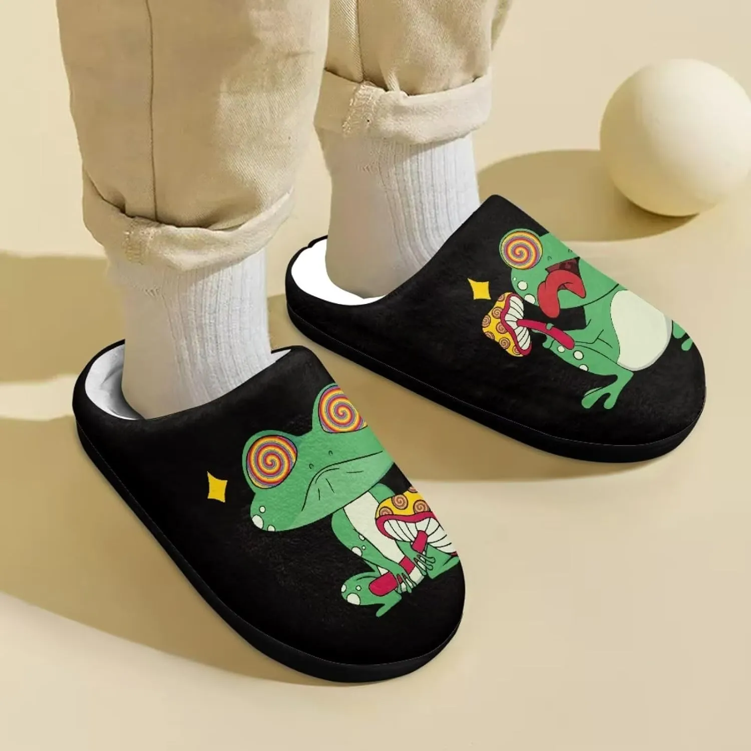 Child Plush Slip on House Slipper Plush Cozy Warm Slippers with Memory Foam