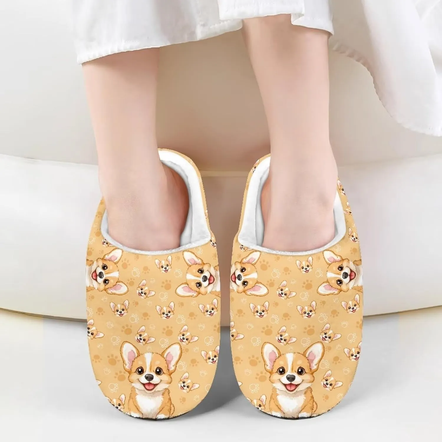 Children's Plush Slippers Cozy Plush Slip-on House Shoes with Memory Foam Warm Winter Kids Non-Slip Indoor Slipper