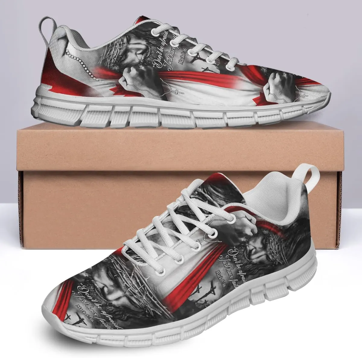 Christian Jesus Just Have Faith Canadian Shoes Men Women Running Shoes Non Slip Soft Lightweight Walking Sneakers