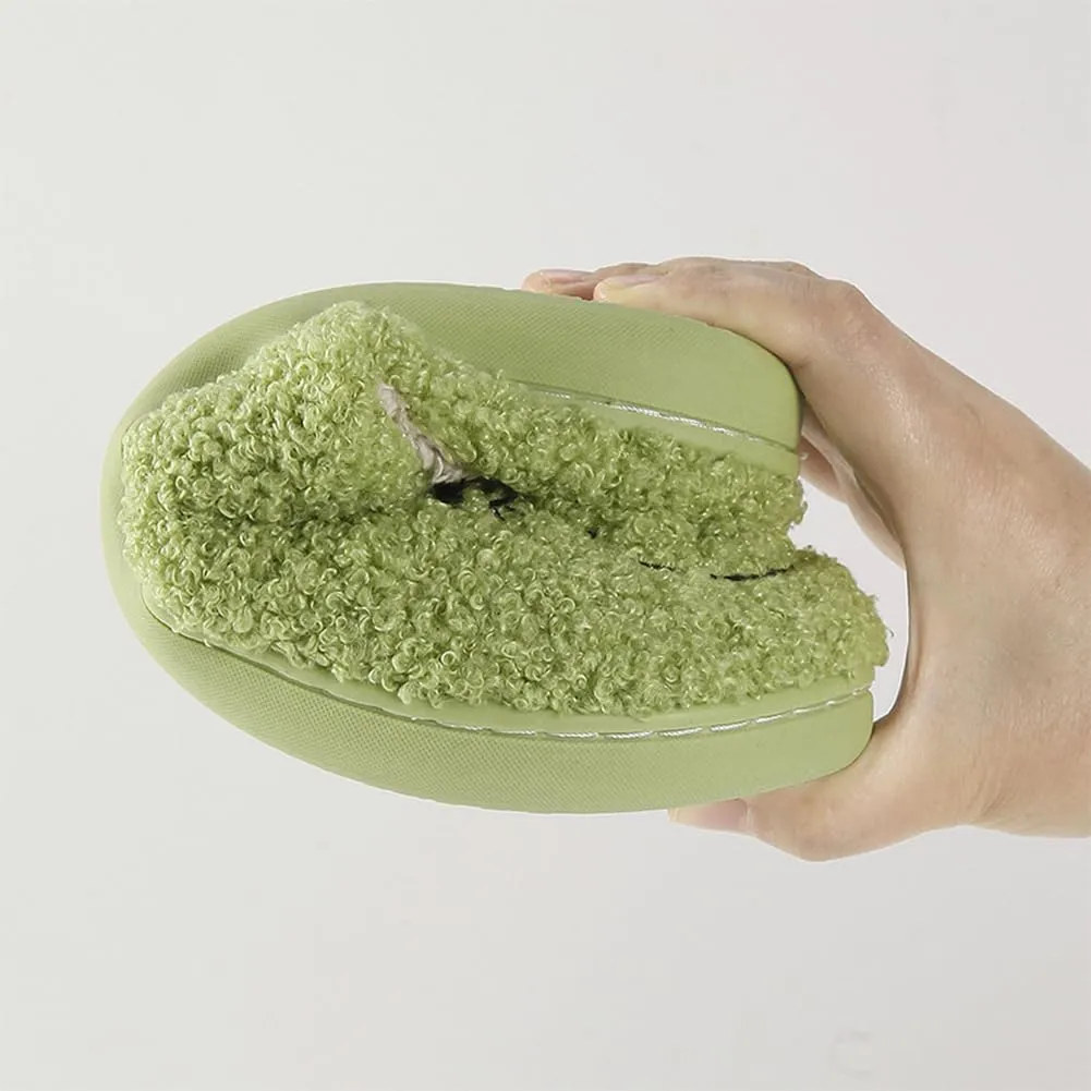 Christmas Cartoon Slippers - Funny, Comfy, Warm Winter Home Slippers - Cute Plush Green Gifts