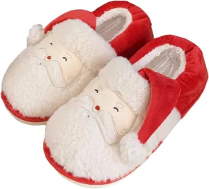Christmas Slippers for Women Matching Family Holiday Christmas Reindeer and Turkey Scuff Slipper