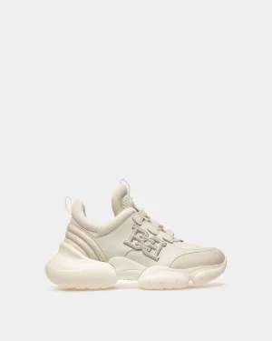 Claires Leather Sneakers In Dusty White & White