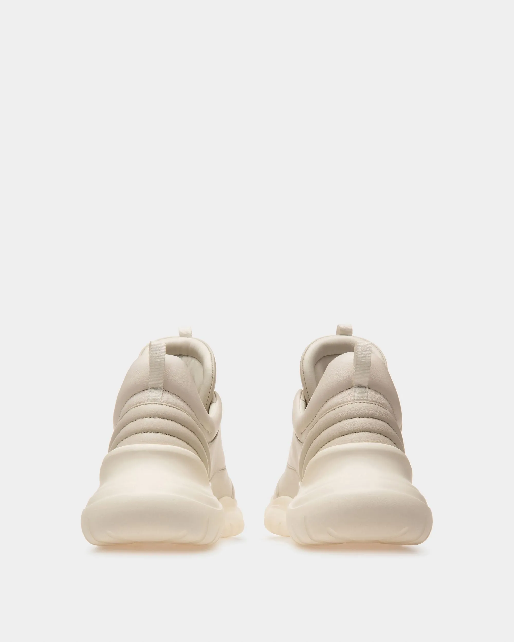 Claires Leather Sneakers In Dusty White & White