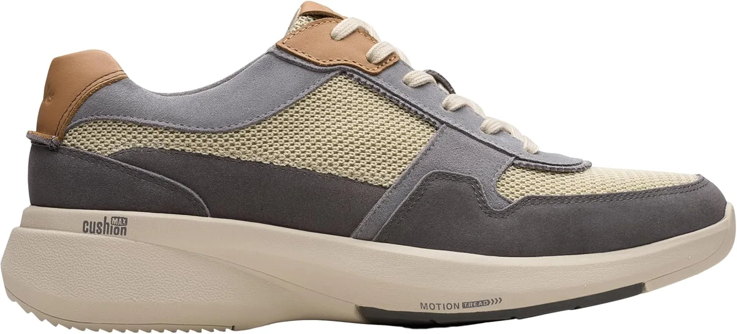 Clarks Men's Lehman Race Trainers, Grey (grey combo), 10