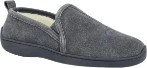 Clarks Mens Suede Leather Twin Gore Slipper SH20680 - Plush Faux Fur Lining Indoor Outdoor House Slippers For Men M US
