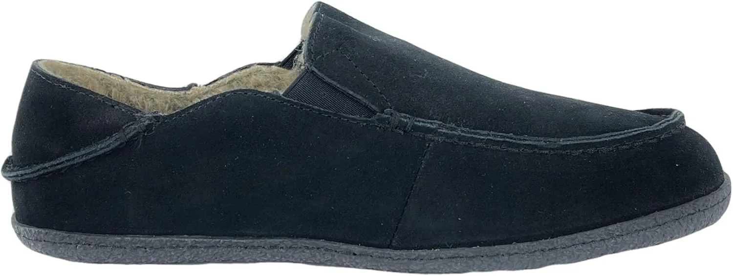 Clarks Mens Suede Slipper With Collapse Heel and Twin Gore JMH2043 - Warm Plush Faux Sherpa Lining - Indoor Outdoor House Slippers For Men