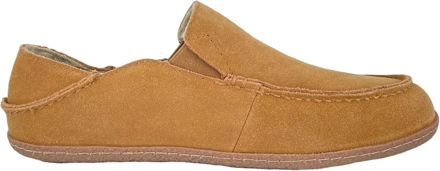 Clarks Mens Suede Slipper With Collapse Heel and Twin Gore JMH2043 - Warm Plush Faux Sherpa Lining - Indoor Outdoor House Slippers For Men
