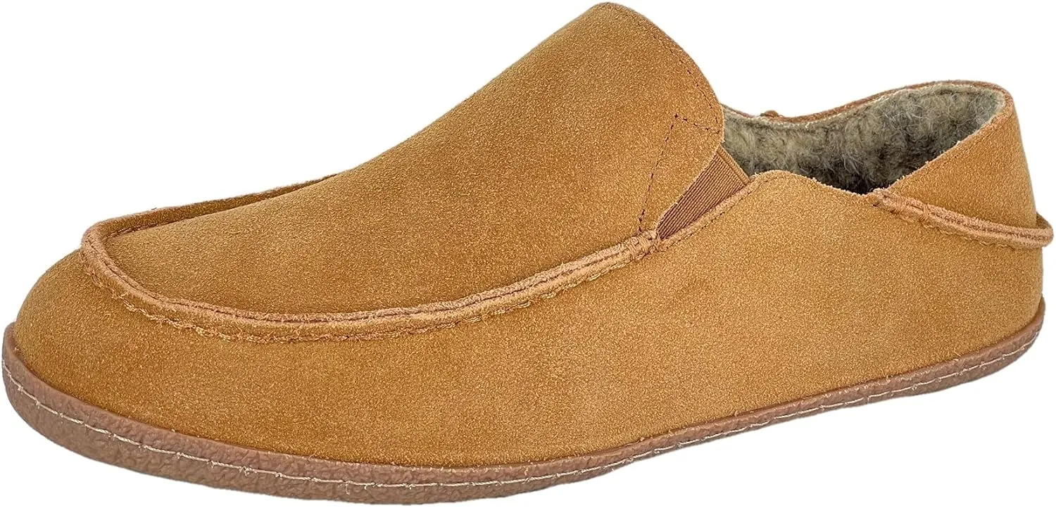 Clarks Mens Suede Slipper With Collapse Heel and Twin Gore JMH2043 - Warm Plush Faux Sherpa Lining - Indoor Outdoor House Slippers For Men