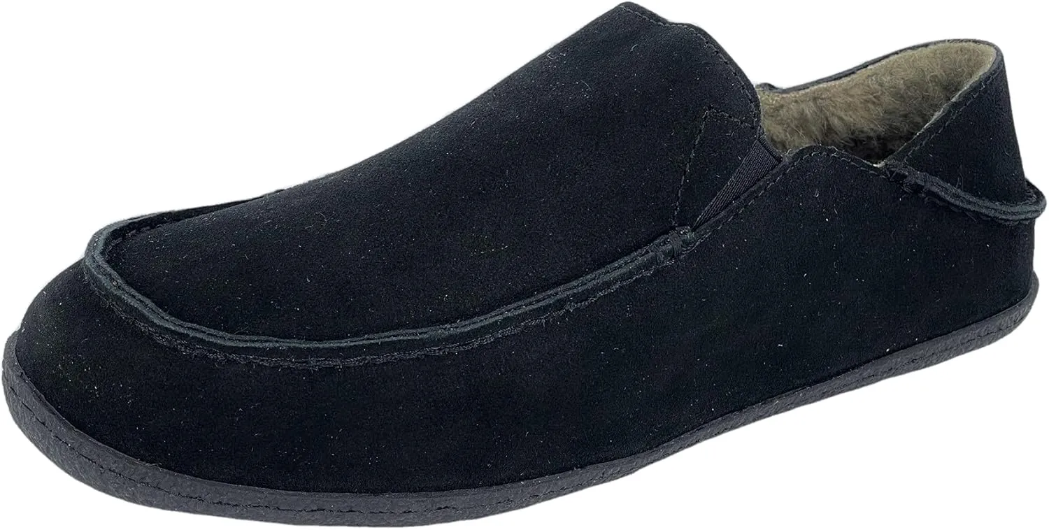 Clarks Mens Suede Slipper With Collapse Heel and Twin Gore JMH2043 - Warm Plush Faux Sherpa Lining - Indoor Outdoor House Slippers For Men