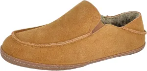 Clarks Mens Suede Slipper With Collapse Heel and Twin Gore JMH2043 - Warm Plush Faux Sherpa Lining - Indoor Outdoor House Slippers For Men