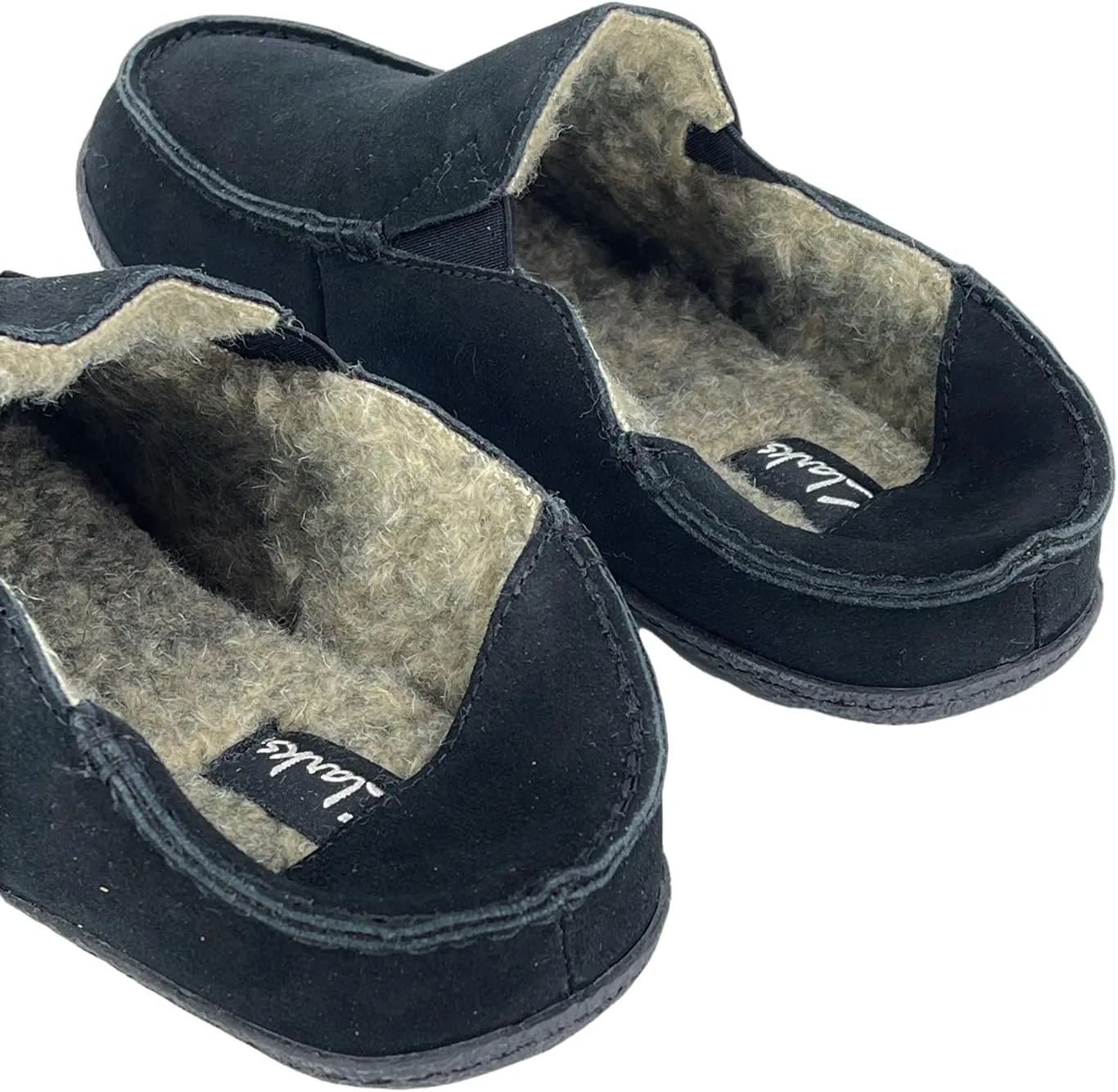 Clarks Mens Suede Slipper With Collapse Heel and Twin Gore JMH2043 - Warm Plush Faux Sherpa Lining - Indoor Outdoor House Slippers For Men