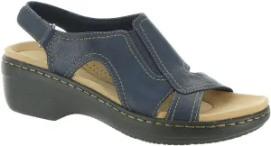 Clarks Merliah Style Heeled Sandal, Navy Leather, 8.5 Medium