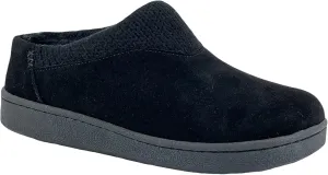 Clarks Womens Suede Slipper JMH2175 With Knit Collar - Soft Plush Faux Fur Lined - Indoor Outdoor House Slippers For Women