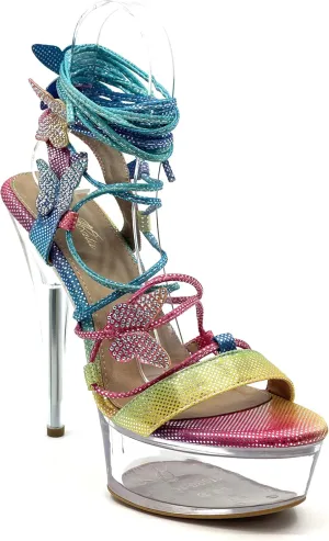 Clear Platform Stiletto Heel Sandal Fashion Shoes for Women