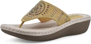 CLIFFS BY WHITE MOUNTAIN Women's Cienna Mini Wedge Flip Flop Sandal