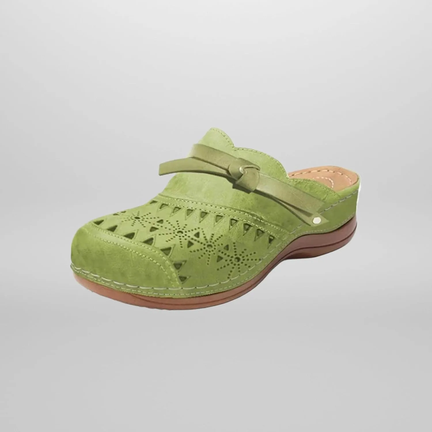 Clogs for Women 2025 Summer Comfortable Wedge Sandals Breathable Hollow Out Closed Toe Slip On Slippers Beach Arch Support Outdoor Slippers Round Platform Shoes