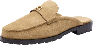 Coach Women's Jocelyn Backless Loafer, Charcoal/Black, 10