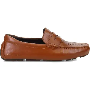 Cole Haan Mens Grand Laser Penny Driver Loafer British Tan/Java C36653