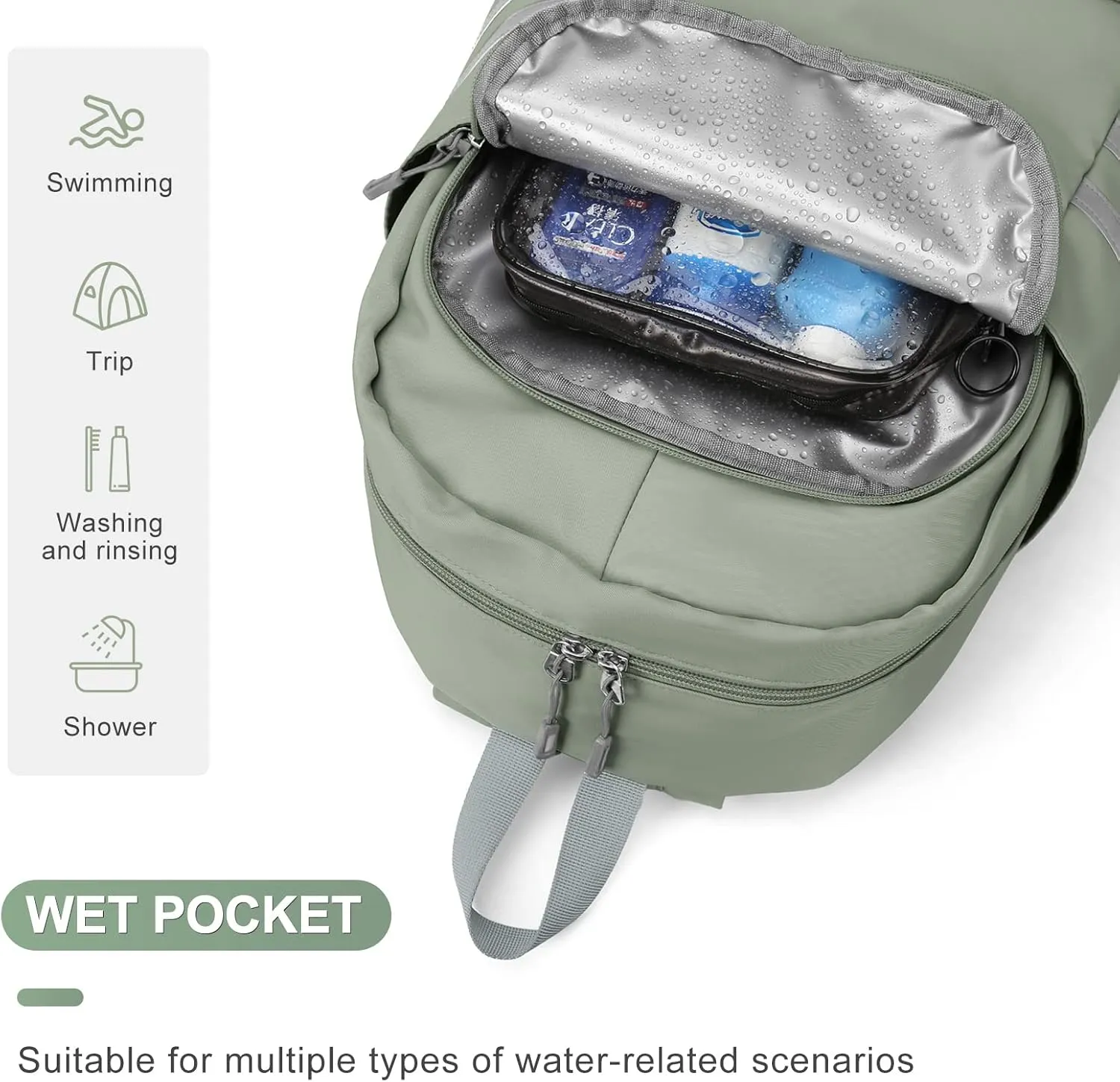 Coofay Gym Backpack for Women - Waterproof, Lightweight, Sports Travel Gym Bag with Shoe Compartment