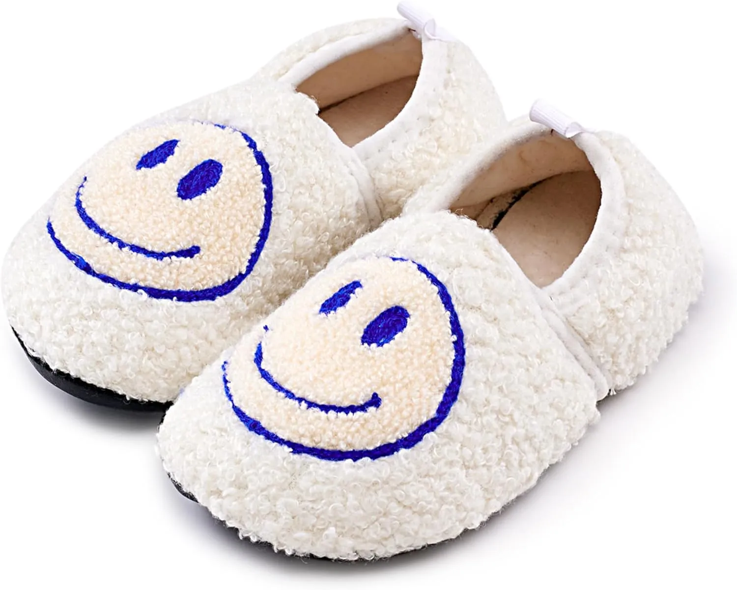 COVS Smile Face Slippers Kids Toddler Slippers for Boys Girls Slippers Toddler House Shoes Non-Slip TPR Soft Sole Kids Slippers Home Socks Shoes