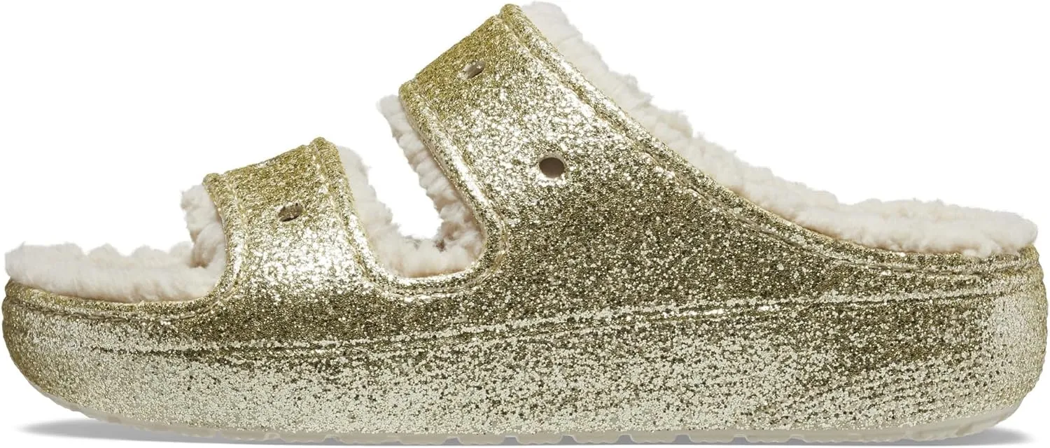 Crocs Unisex-Adult Classic Cozzzy Platform Sandals | Fuzzy Slippers Slide