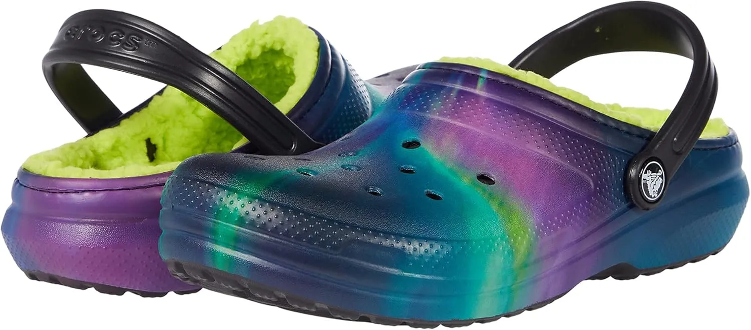 Crocs Unisex-Child Kids' Classic Marbled Tie Dye Lined Clog