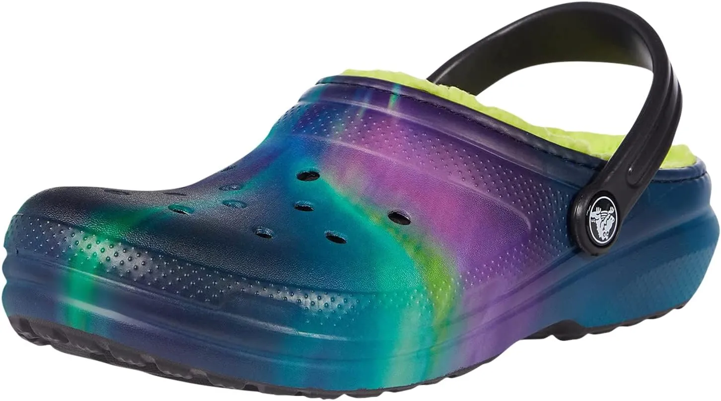 Crocs Unisex-Child Kids' Classic Marbled Tie Dye Lined Clog