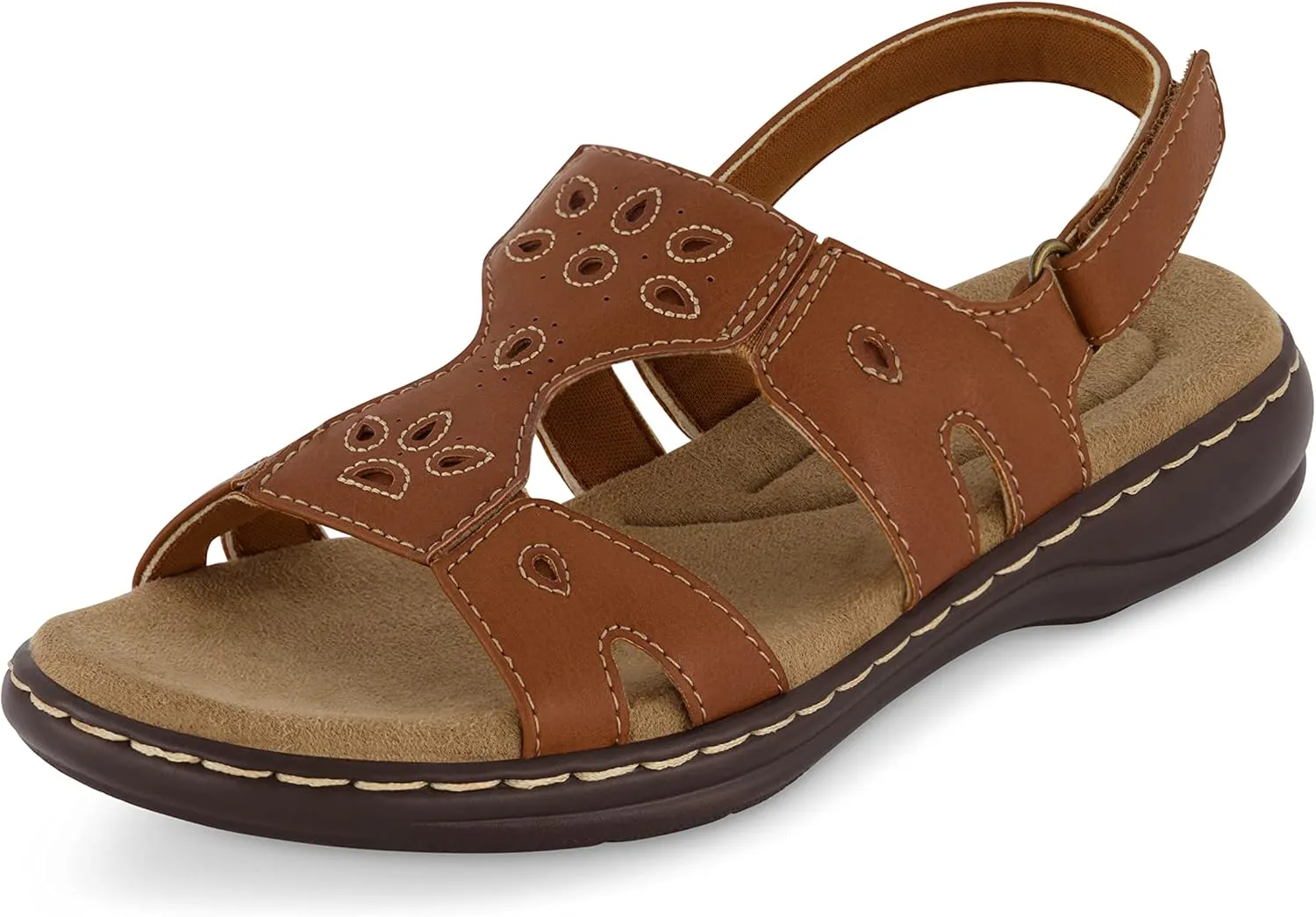CUSHIONAIRE Women's Briar comfort sandal  Comfort Foam