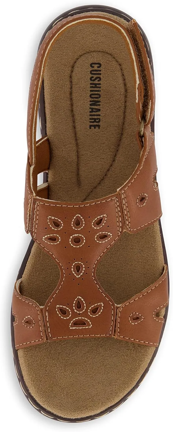 CUSHIONAIRE Women's Briar comfort sandal  Comfort Foam