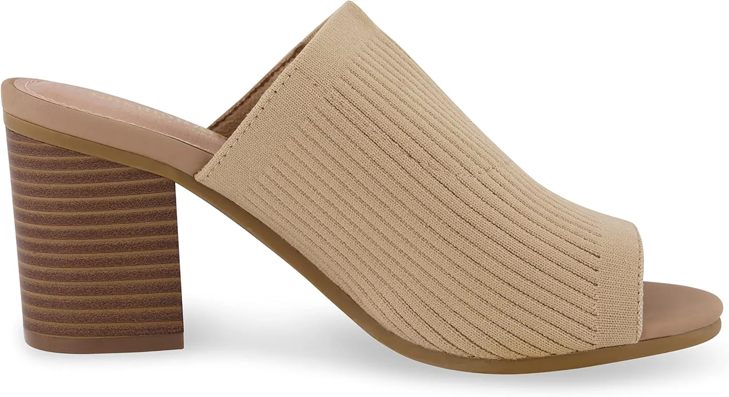 CUSHIONAIRE Women's Nima Knit Heel Sandal  Memory Foam, Wide Widths Available