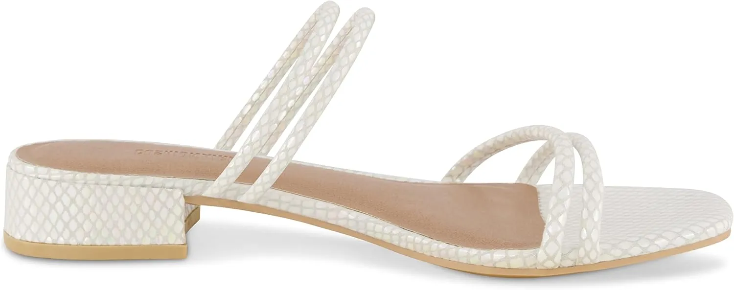 CUSHIONAIRE Women's Nora low block heel sandal  Memory Foam
