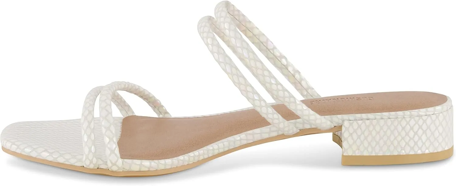 CUSHIONAIRE Women's Nora low block heel sandal  Memory Foam