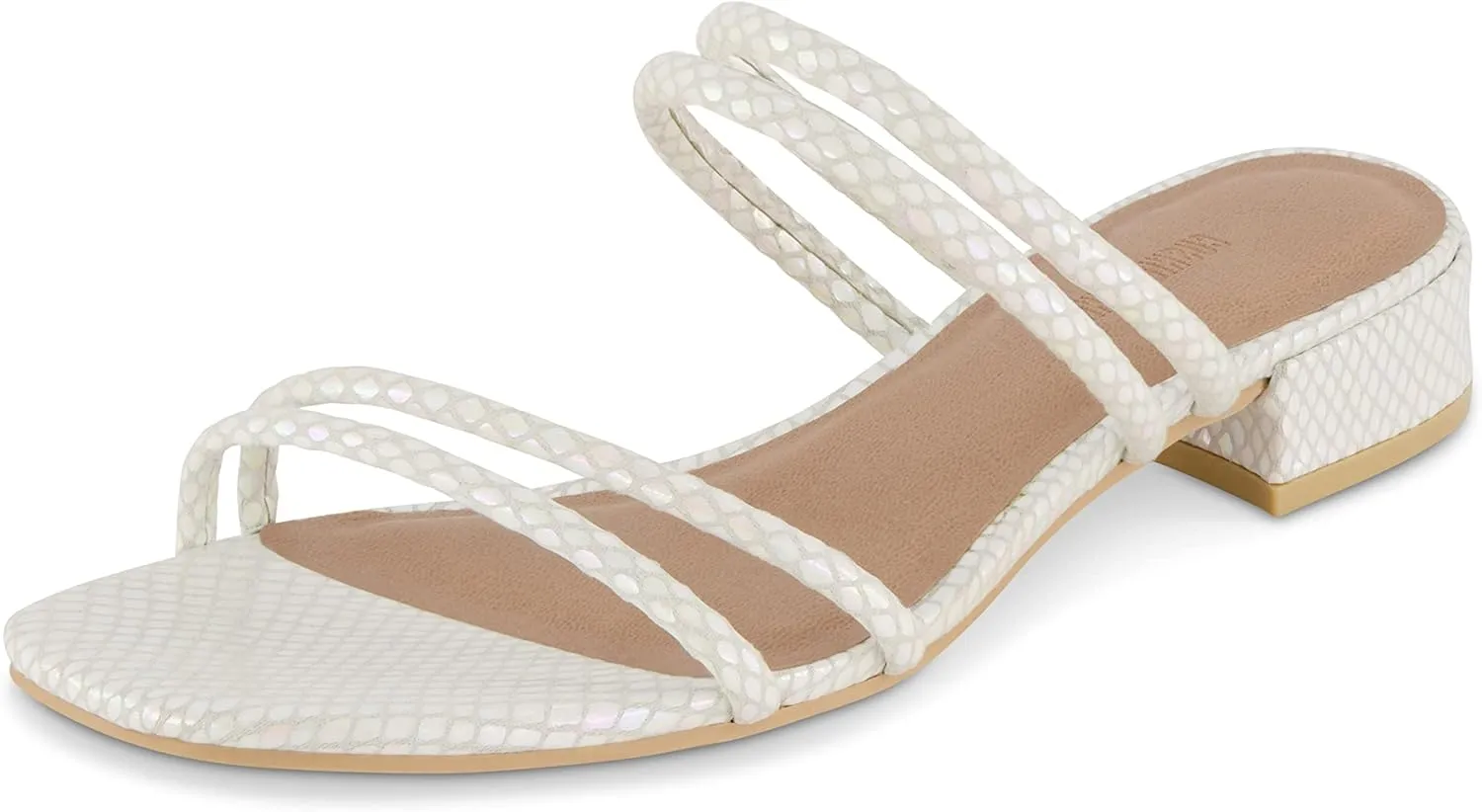 CUSHIONAIRE Women's Nora low block heel sandal  Memory Foam