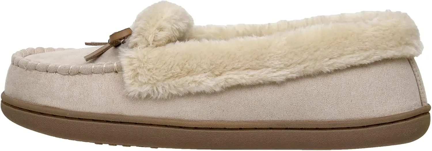 CUSHIONAIRE Women's Sierra Moccasin Slipper  Memory Foam