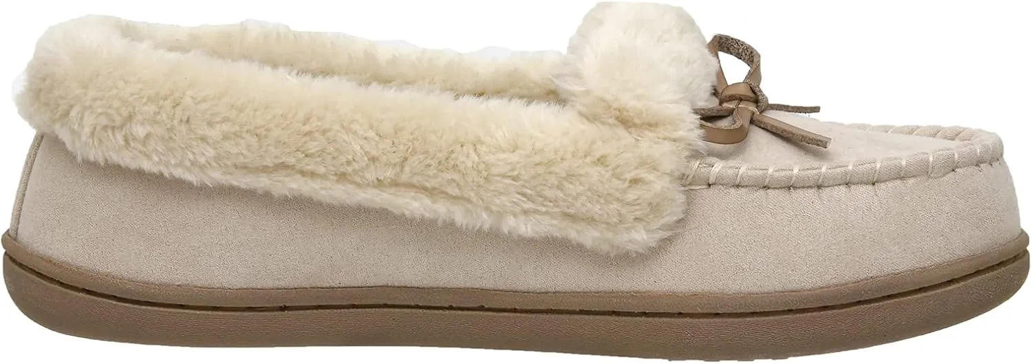 CUSHIONAIRE Women's Sierra Moccasin Slipper  Memory Foam