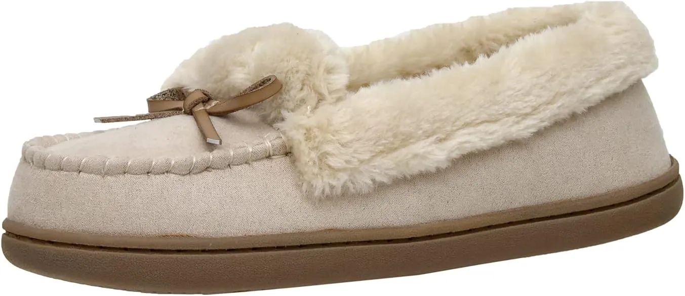 CUSHIONAIRE Women's Sierra Moccasin Slipper  Memory Foam