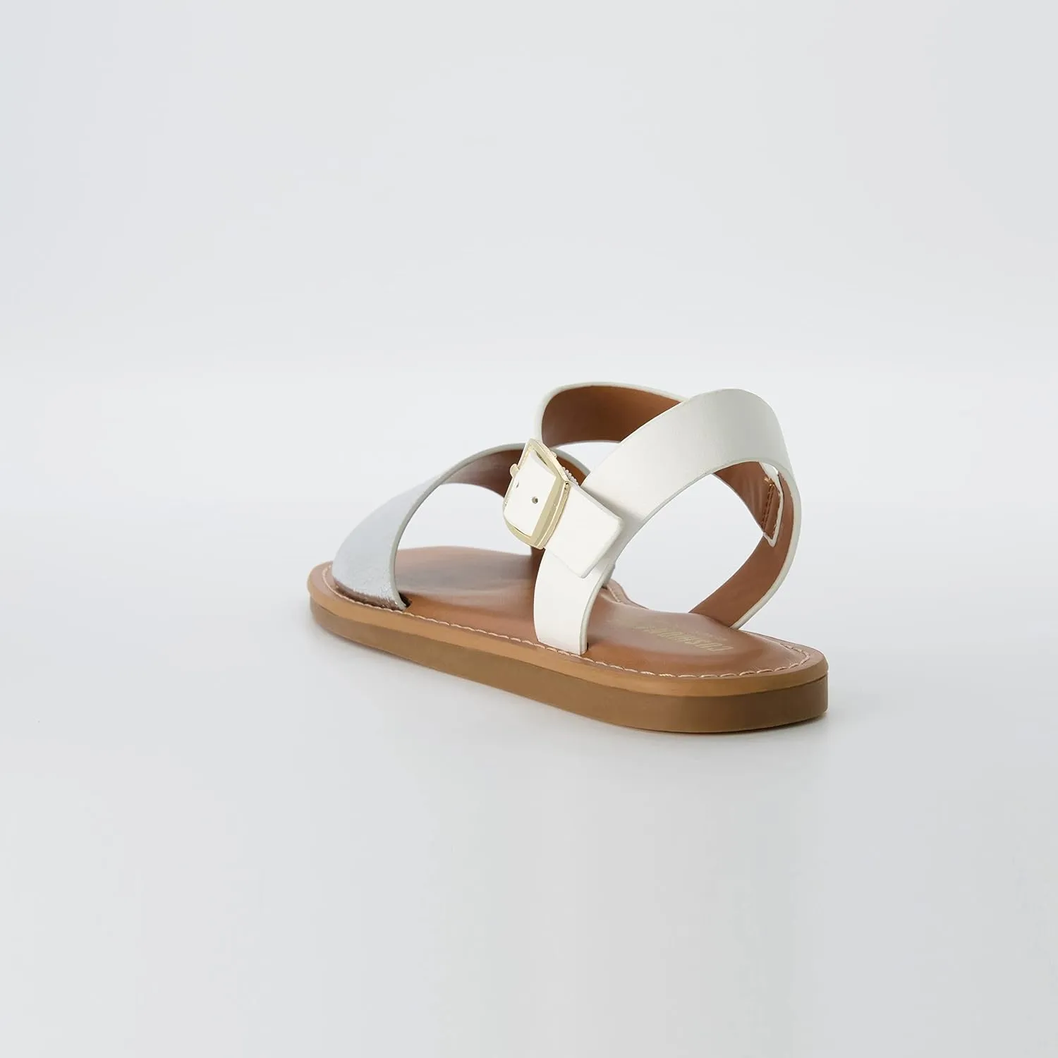 CUSHIONAIRE Women's Swoon one band ankle strap sandal with Memory Foam, Wide Widths Available