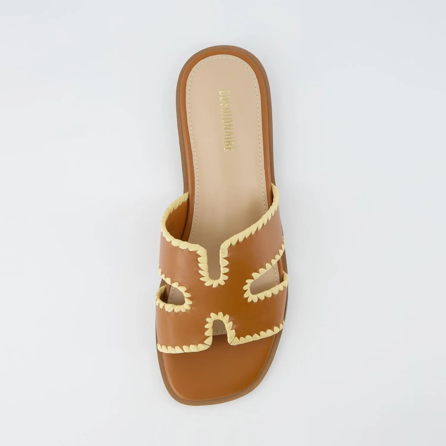 CUSHIONAIRE Women's Voyage slide sandal  Memory Foam, Wide Widths Available