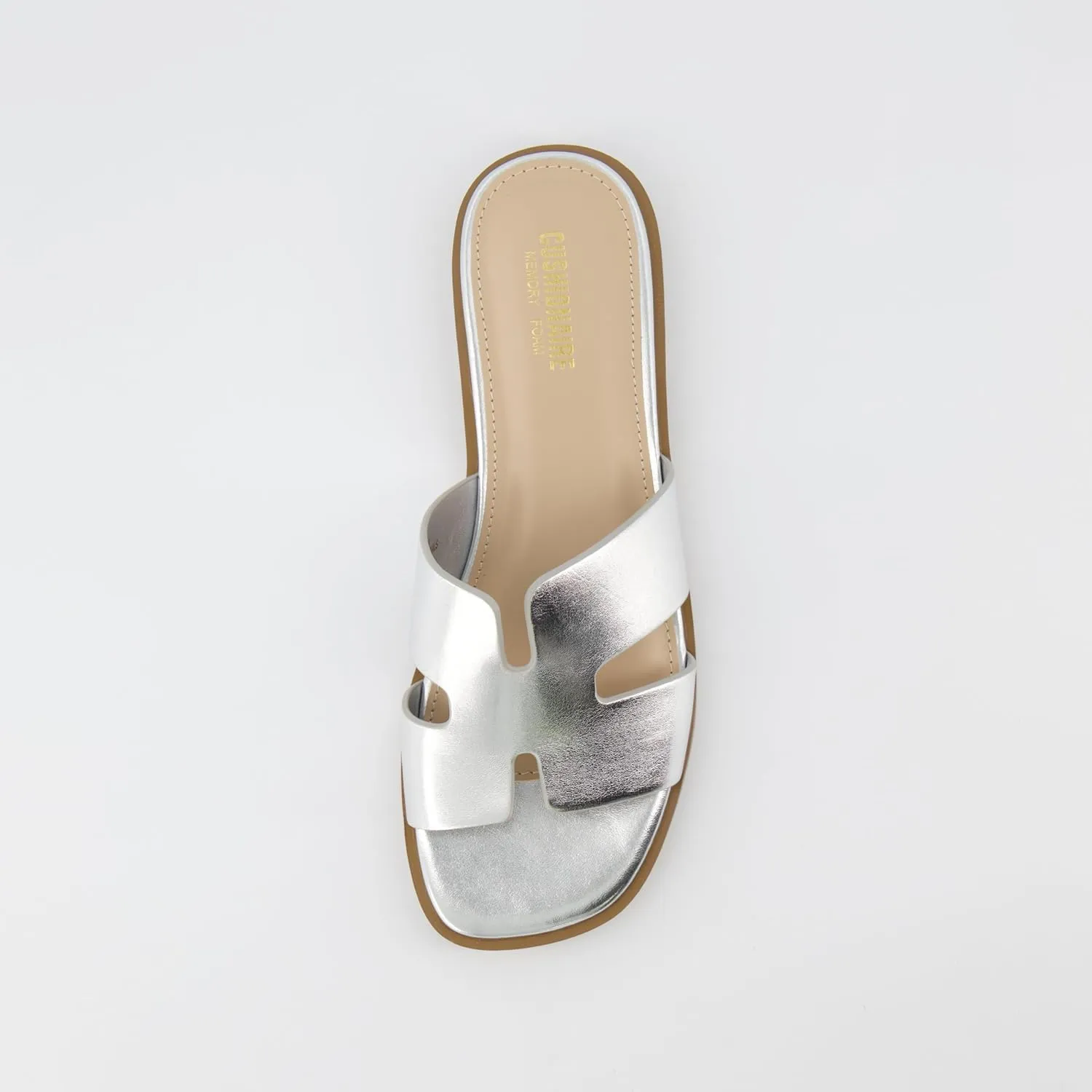 CUSHIONAIRE Women's Voyage slide sandal  Memory Foam, Wide Widths Available