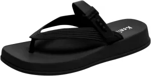 Custom Outdoor Designer Sublimation Luxury Flat Bottom Flip Flop Blanks Slides Shoes for Women Womens Flip Flop Slippers (Black, 8)