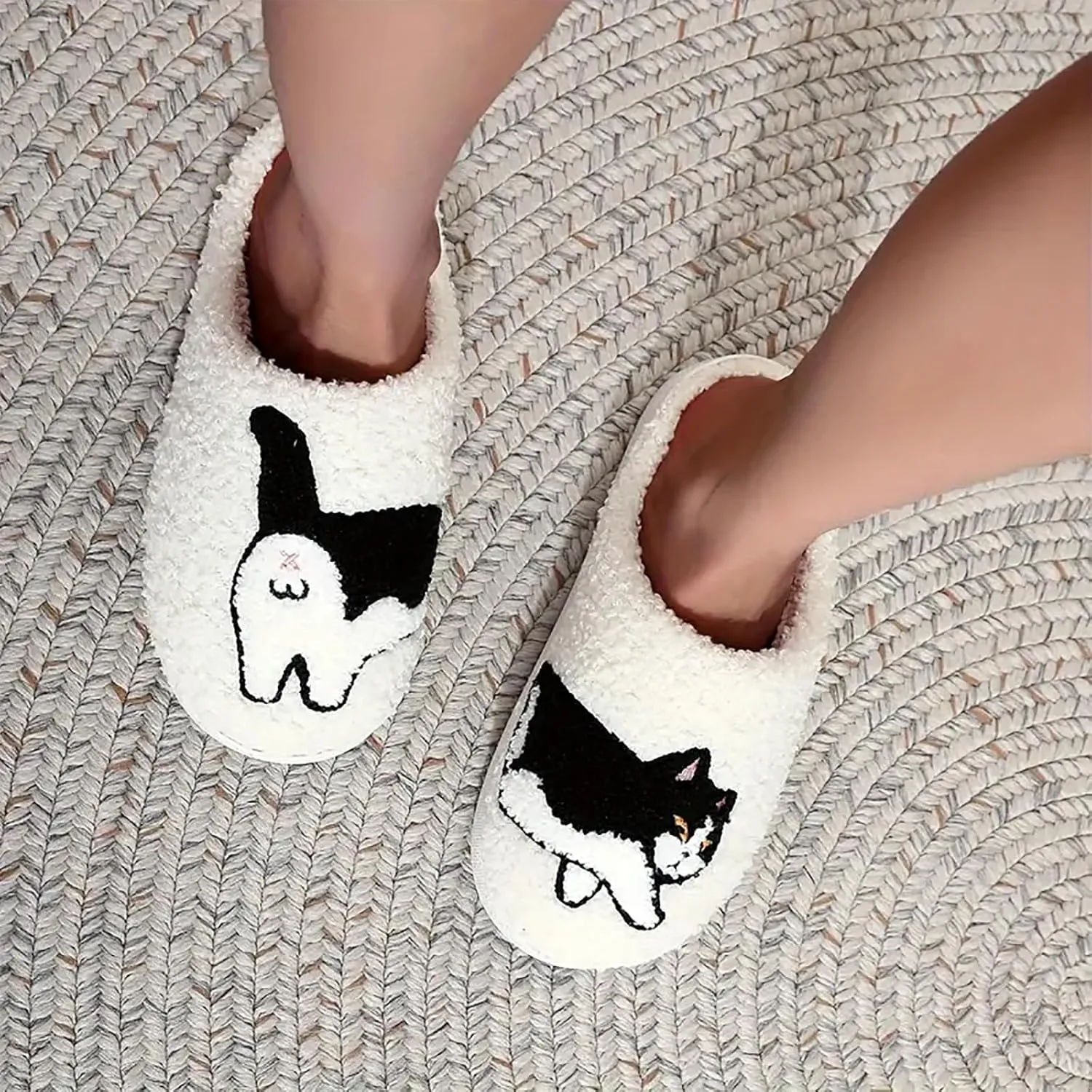 Cute Animal Slippers for Women Man Cartoon Animal Slippers for Woman Fuzzy Memory Foam Winter Warm Fluffy Shoes