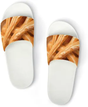 Cute Biscuit Women's House Sandals Non Slide Bathroom Beach Slippers for Men