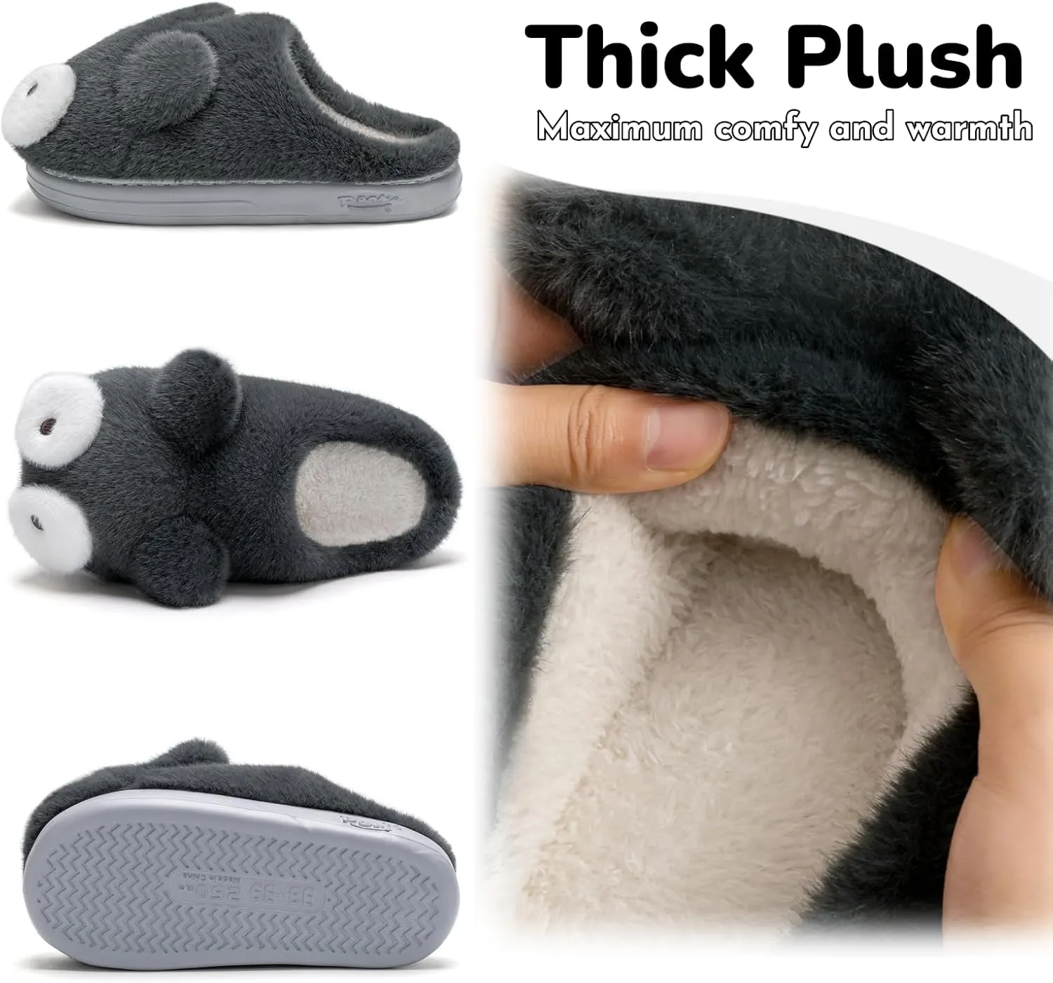 Cute Cat Slippers - Kawaii Animal Fluffy, Plush Warm Cozy House Slippers for Women and Men
